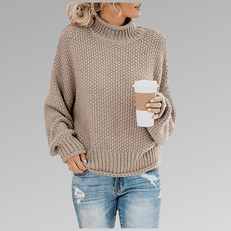 Women's Knitted High Neck Sweater