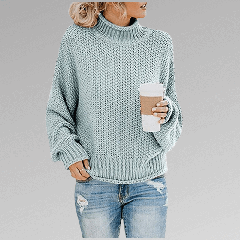 Women's Knitted High Neck Sweater