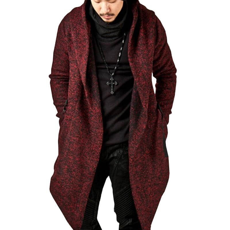 Men's Hooded Irregular Hem Jacket