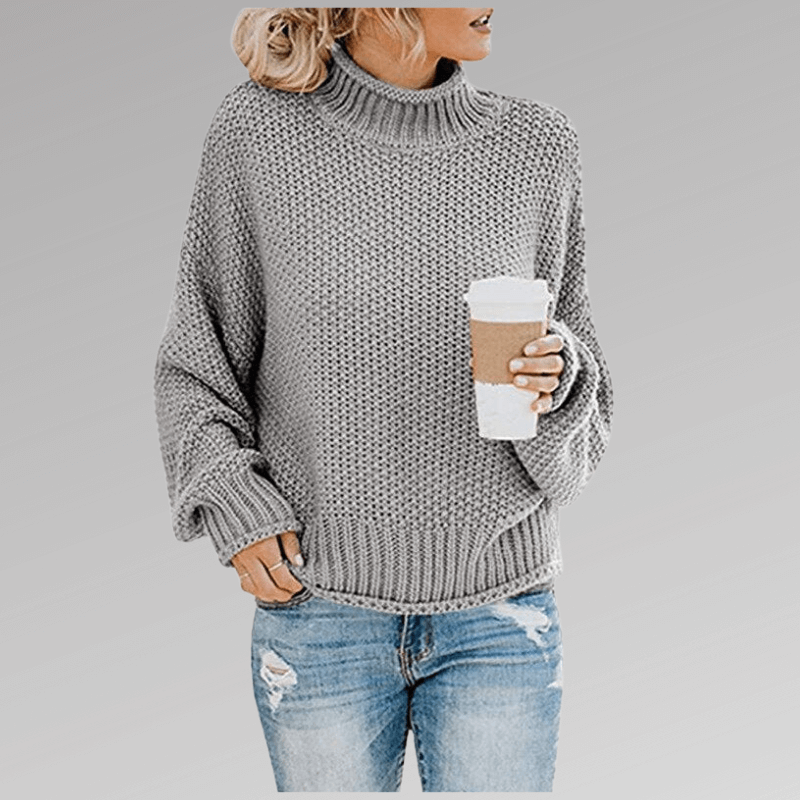 Women's Knitted High Neck Sweater