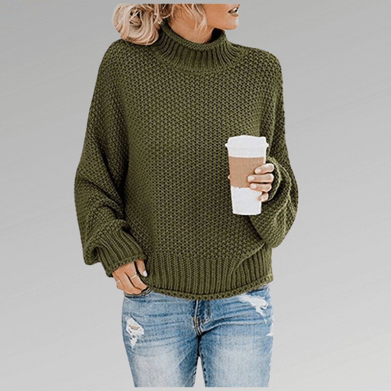 Women's Knitted High Neck Sweater