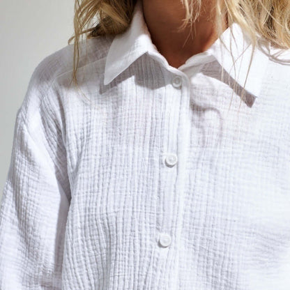 Women's Loose Long Sleeve Polo Shirt