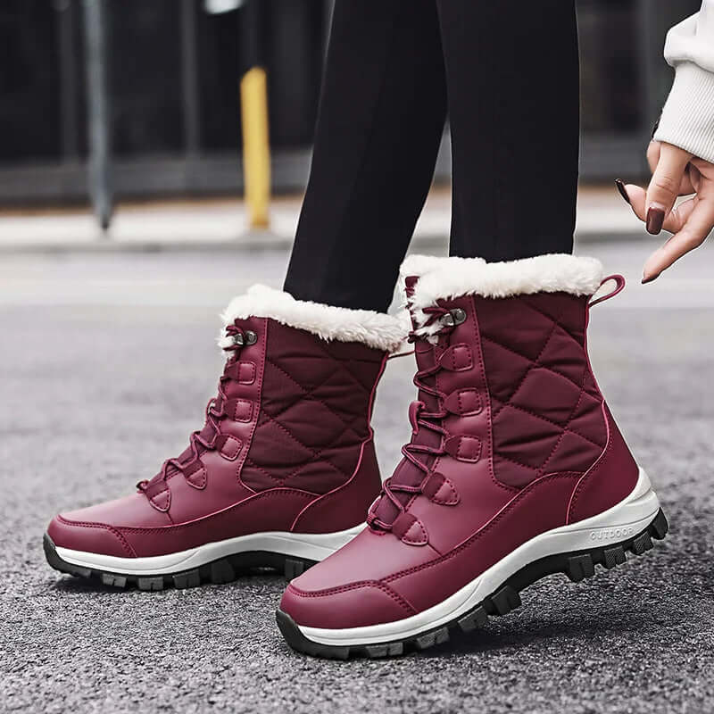 Women's Cozy Lace-Up Boots